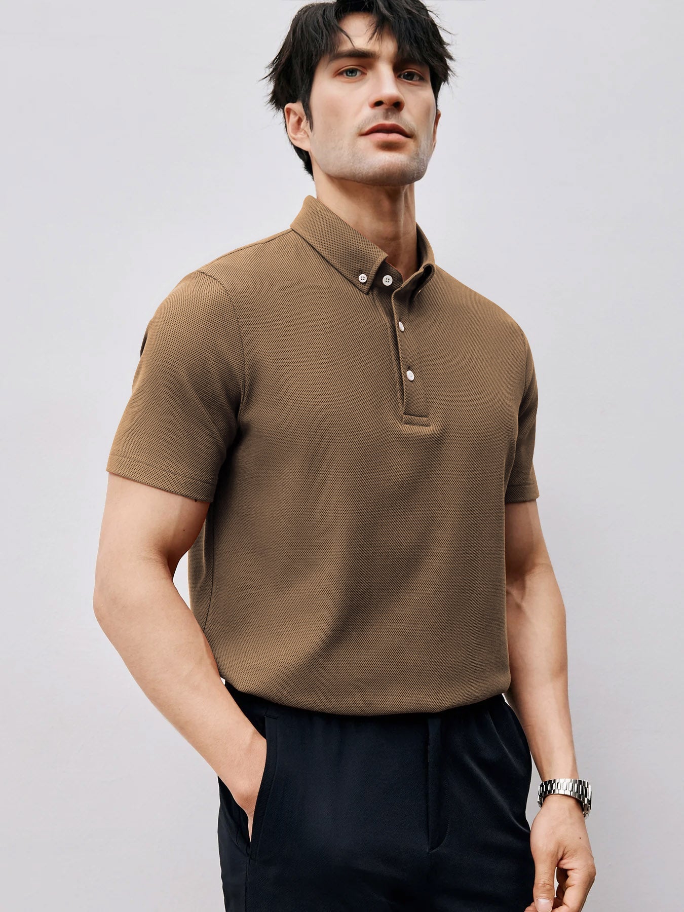 BreezeLuxe Breathable Piqué Short Sleeve Polo