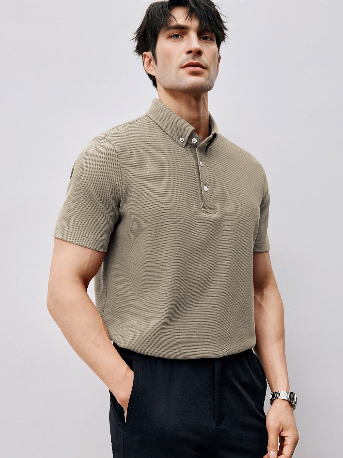 BreezeLuxe Breathable Piqué Short Sleeve Polo