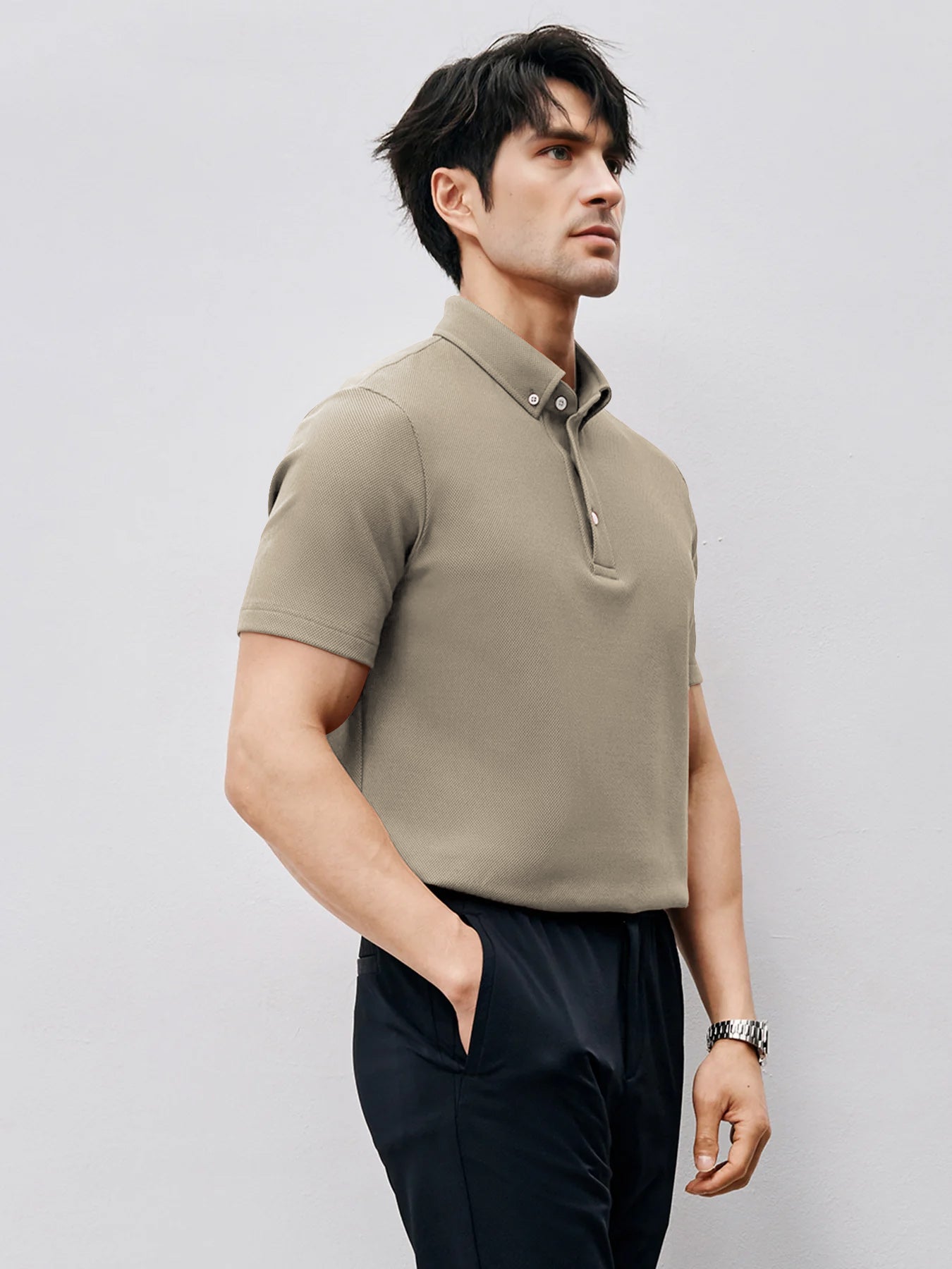 BreezeLuxe Breathable Piqué Short Sleeve Polo
