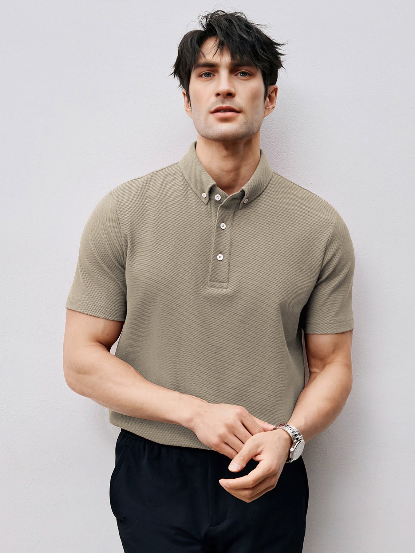 BreezeLuxe Breathable Piqué Short Sleeve Polo