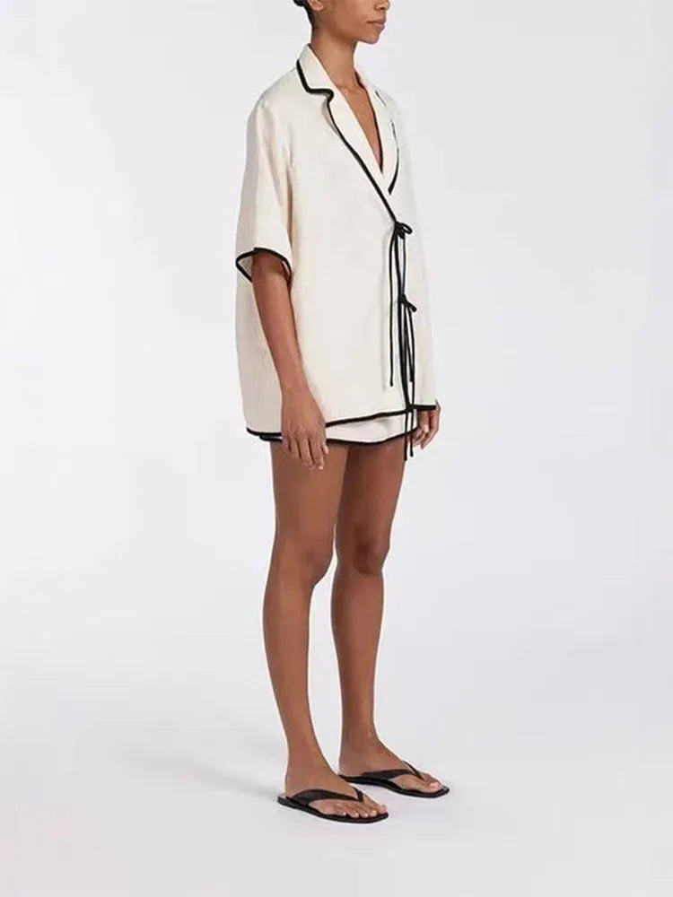 NOIR CREAM Skirt Set